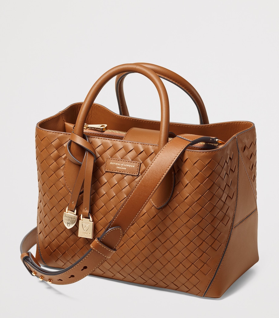 Midi Leather London Tote Bag TAN Image 2