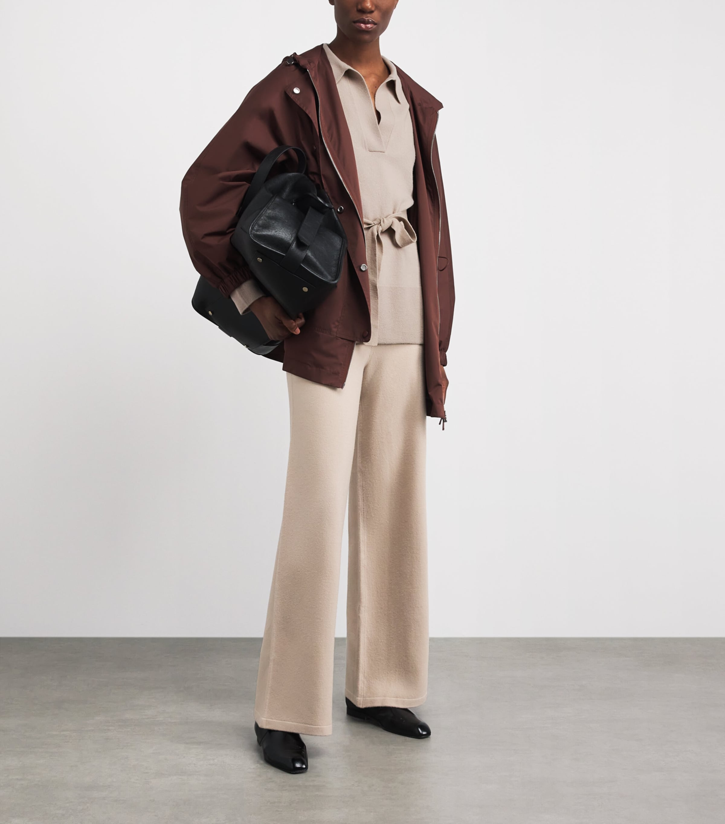 Yves Salomon Womens Merino Wool Straight Trousers Image 2