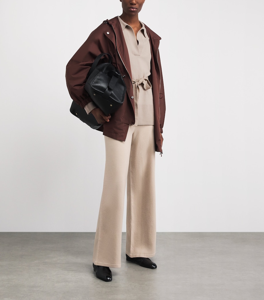 Yves Salomon Womens Merino Wool Straight Trousers Image 2