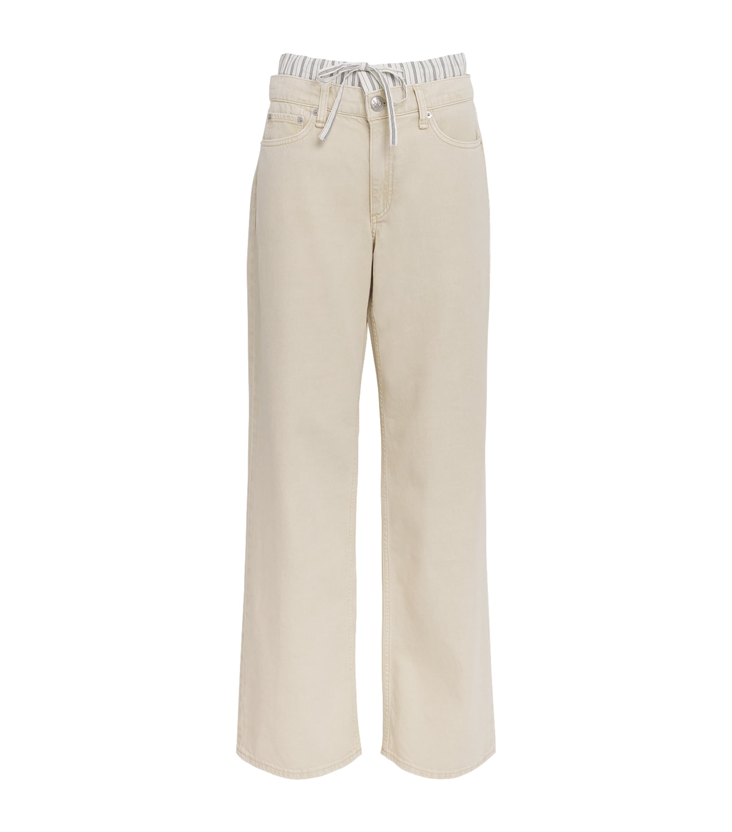Saige Boxer Low-Rise Straight Jeans 690 SANDSTRIPE Image 1