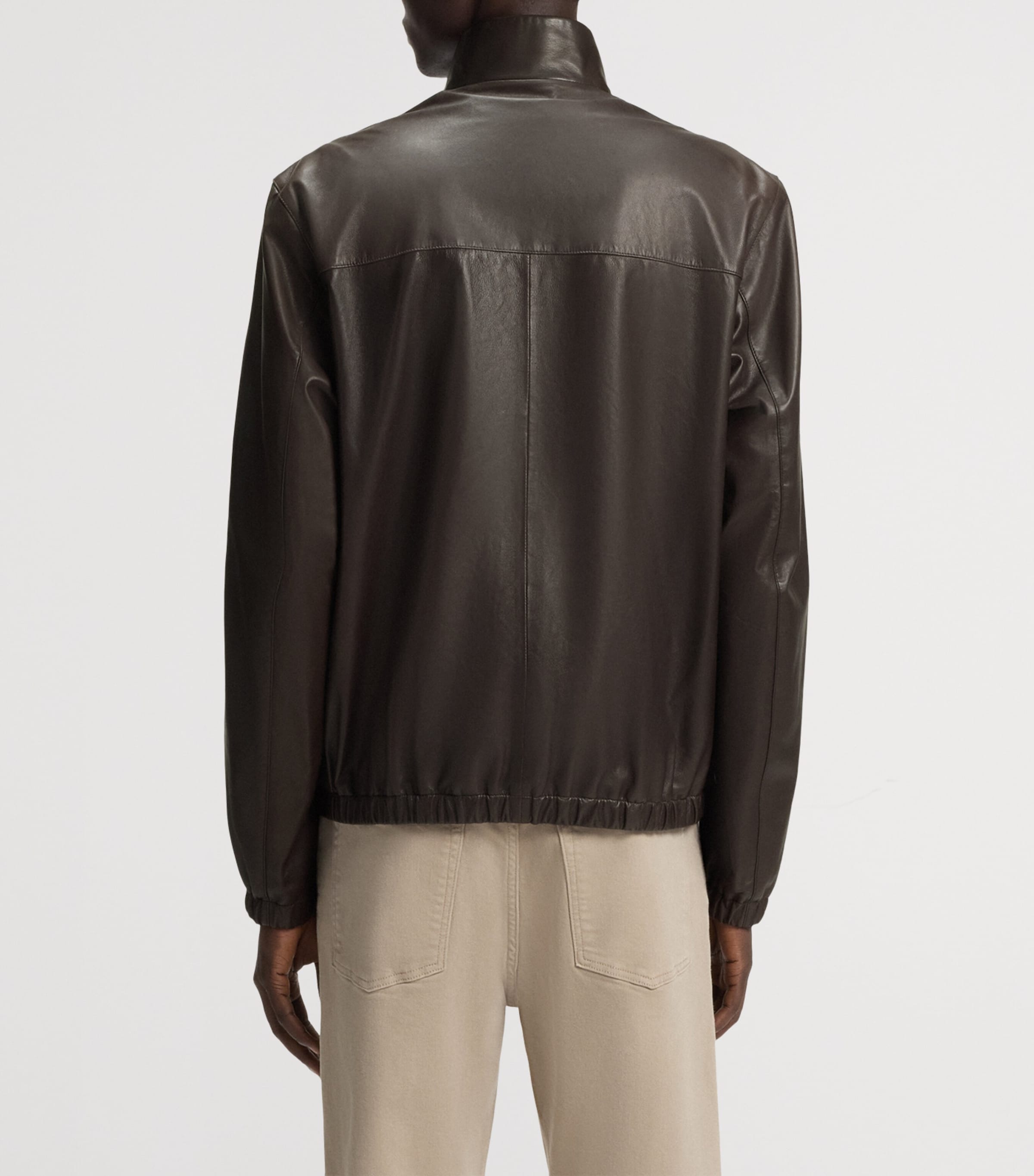 Straight Fit Leather Jacket 201 Image 3