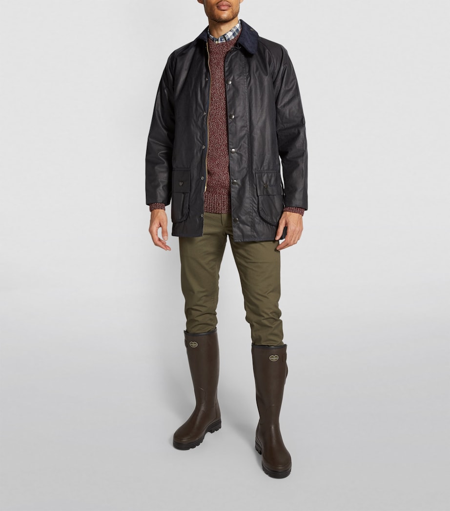 Waxed Beaufort Jacket NAVY Image 4