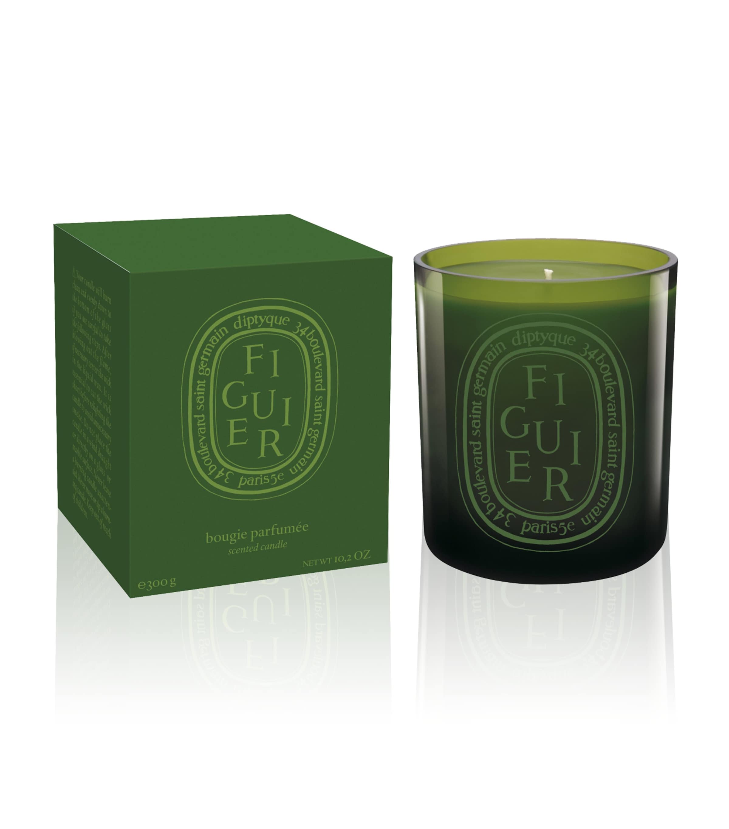 diptyque Figuier 香り付き COLOR CANDLE 300g Diptyque Green Figuier 300g Scented Candle – Kith