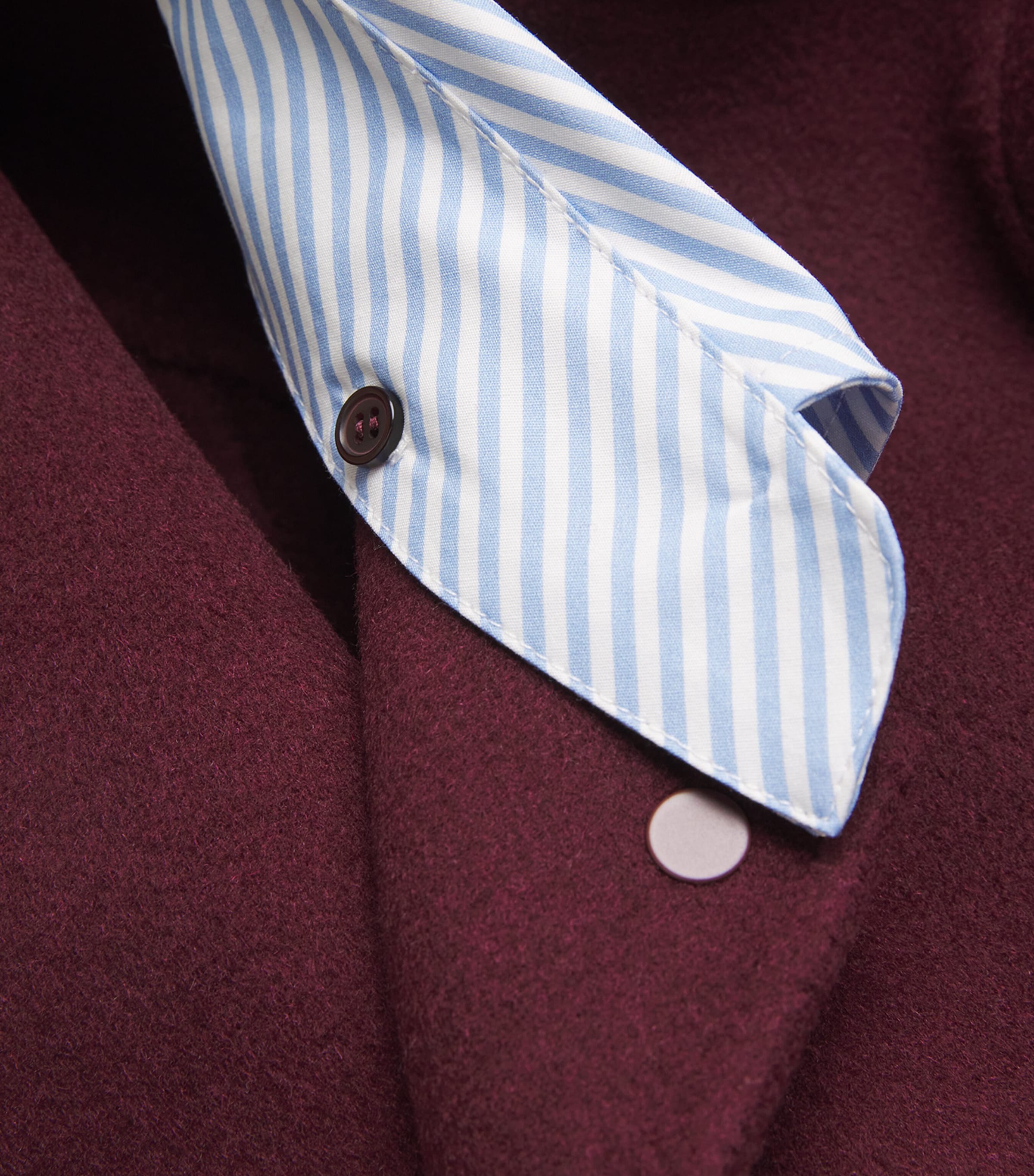 Wool Collared Jacket BURGUNDY Image 5