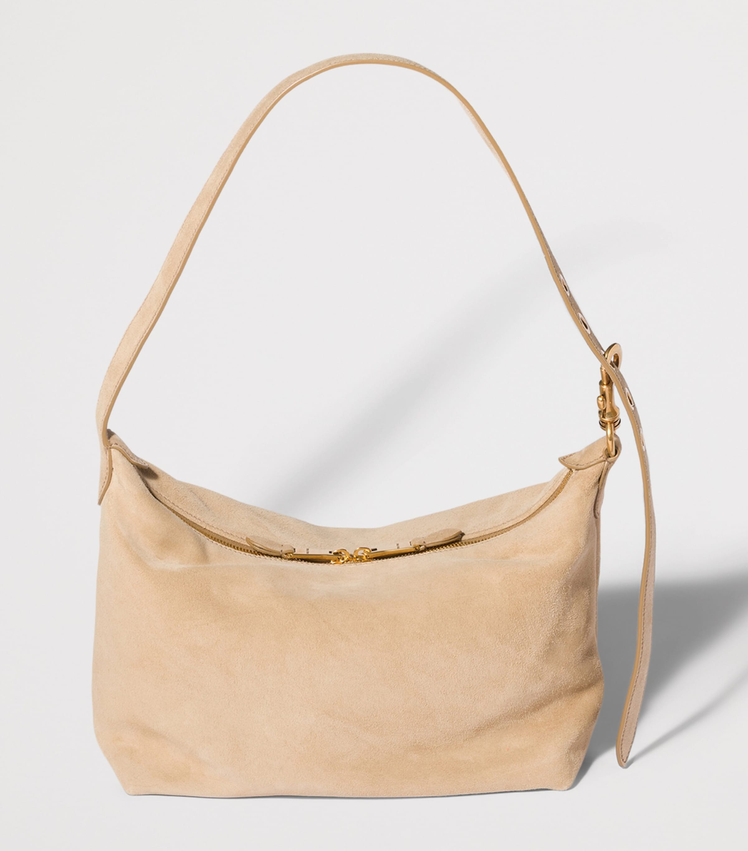 Miu Miu Medium Suede Spirit Shoulder Bag Neutral Image 4