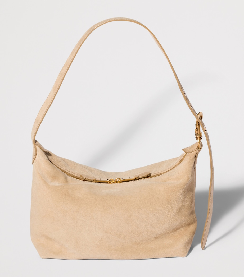 Miu Miu Medium Suede Spirit Shoulder Bag Neutral Image 4