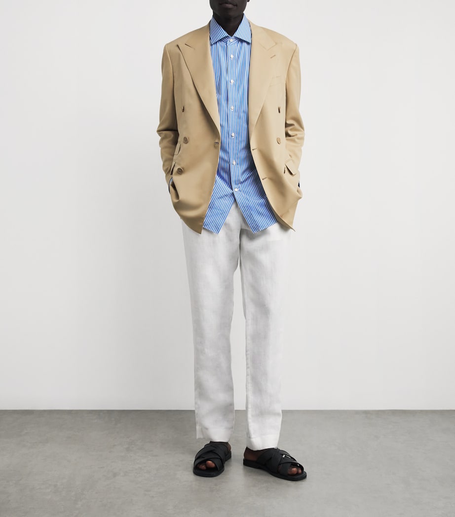 Cotton Stripe Dress Shirt MED BLUE/WHITE Image 2