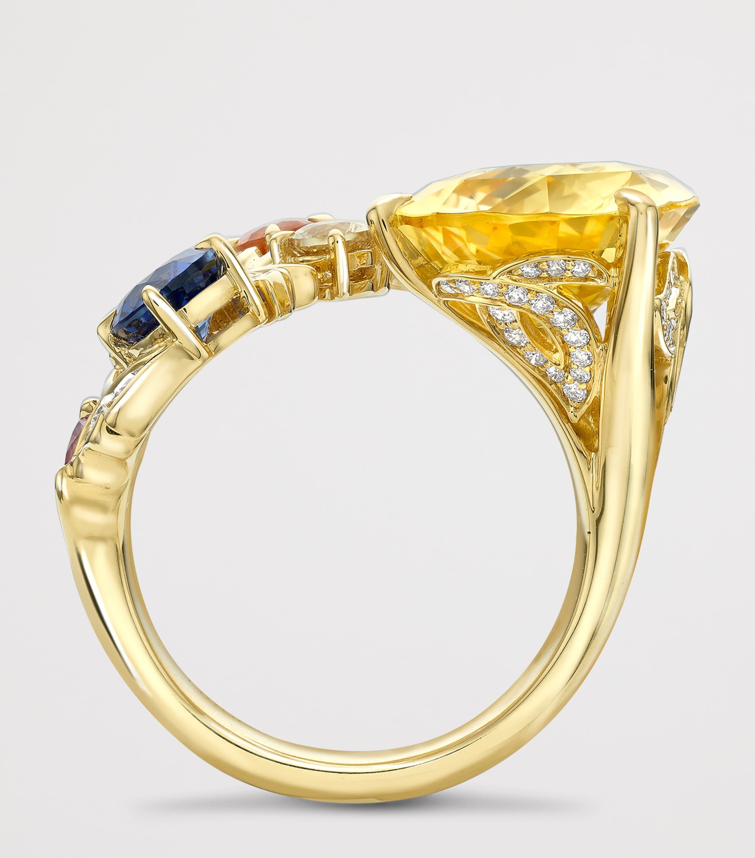 Boodles Yellow Gold, Diamond and Gemstone The Palace Collection Queen Anne's Mural Ring Yellow Image 4