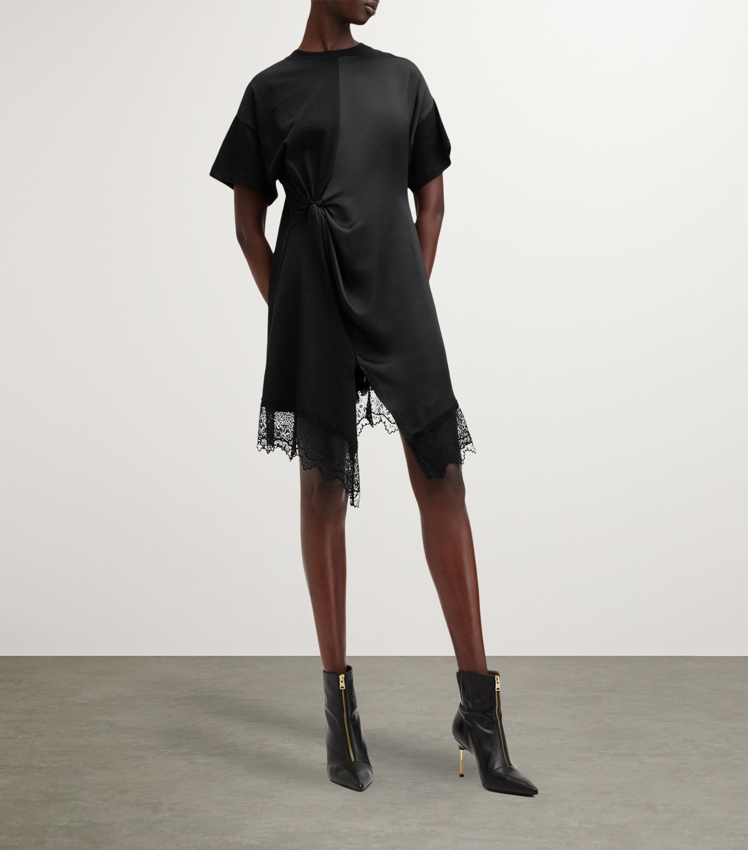 Lana Panelled Mini Dress BLACK Image 3