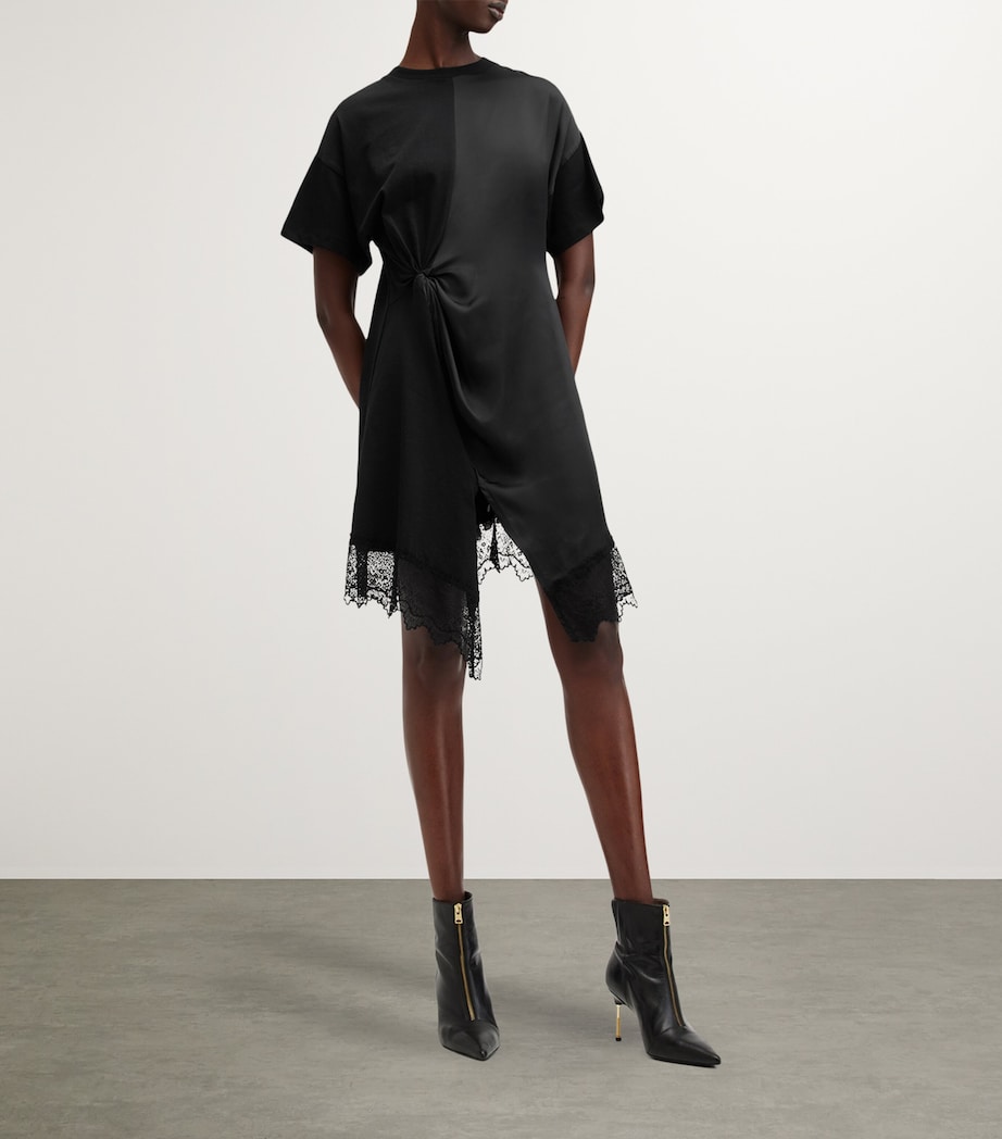 Lana Panelled Mini Dress BLACK Image 3