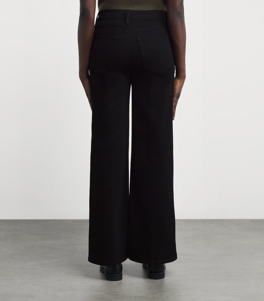 Le Slim Palazzo Wide-Leg Jeans BLACK Image 4