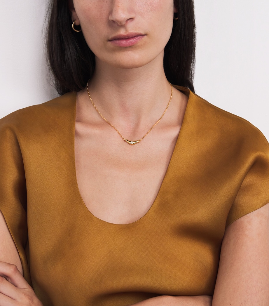 Yellow Gold and Diamond Karma N*93 Necklace YELLOW GOLD Image 2