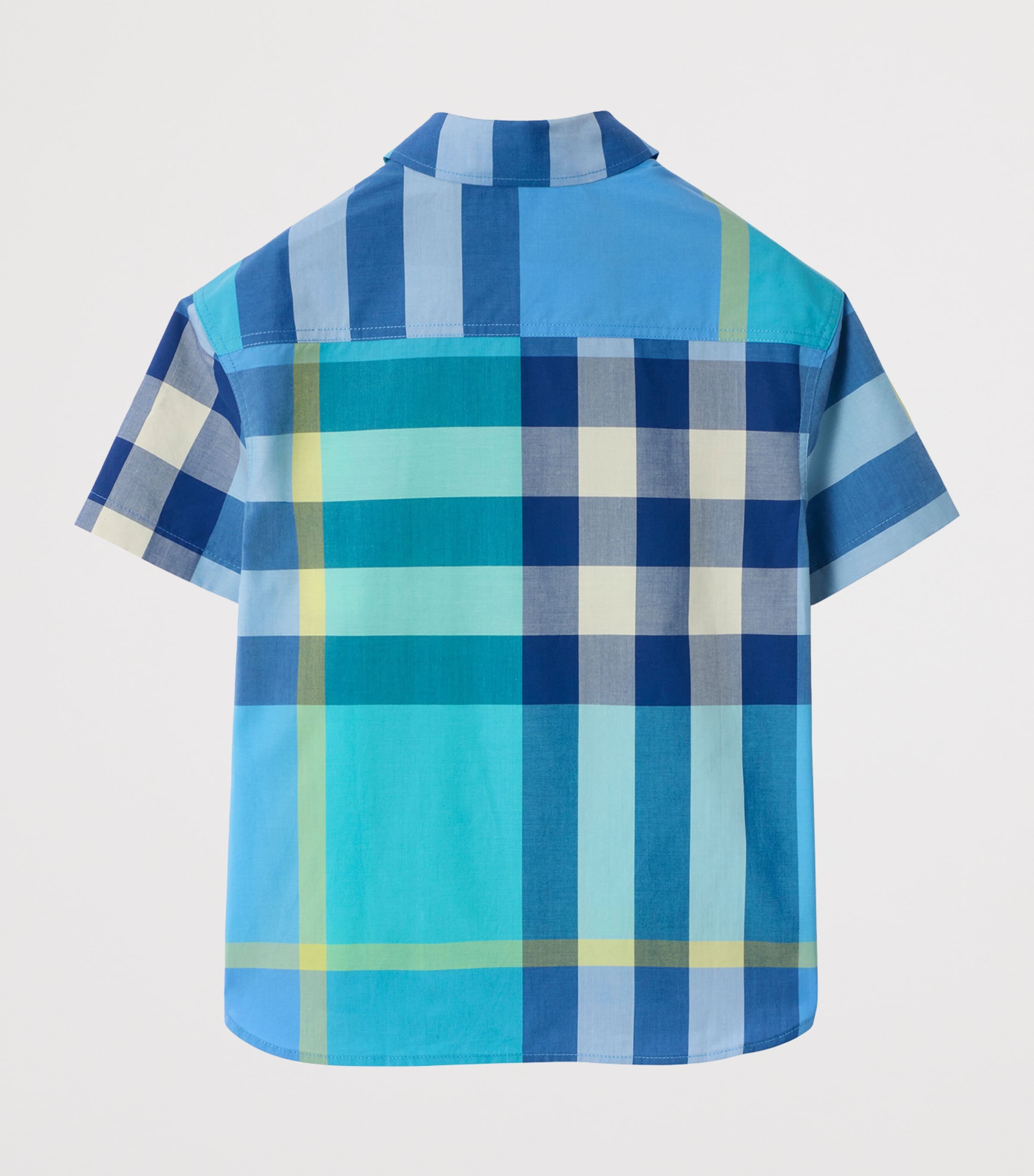Burberry Kids Cotton Check Shirt (3-14 Years) Bright Turquoise Chk Image 2