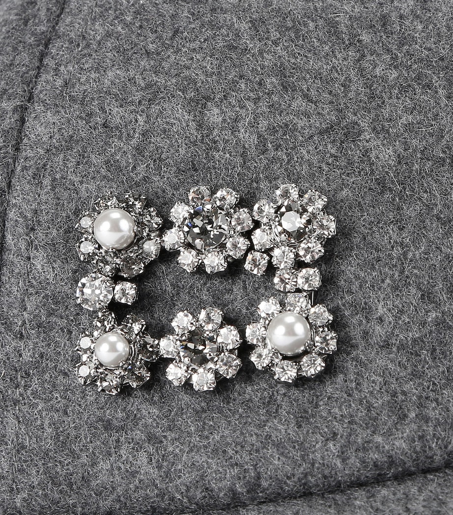 Virgin Wool Broche Vivier Sailor Cap GREY Image 2