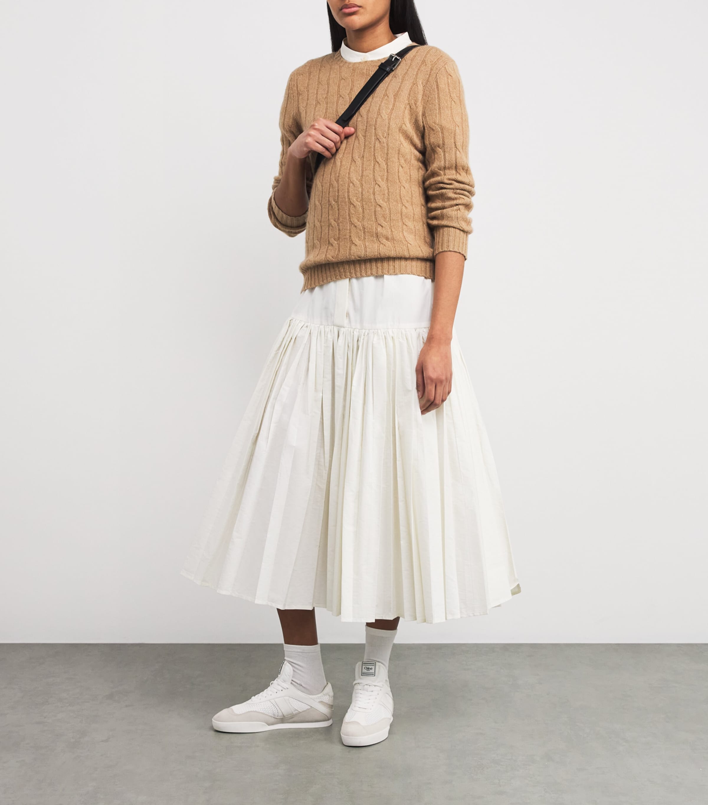 Cashmere Cable-Knit Sweater COLECTN CAMEL MELANG Image 2