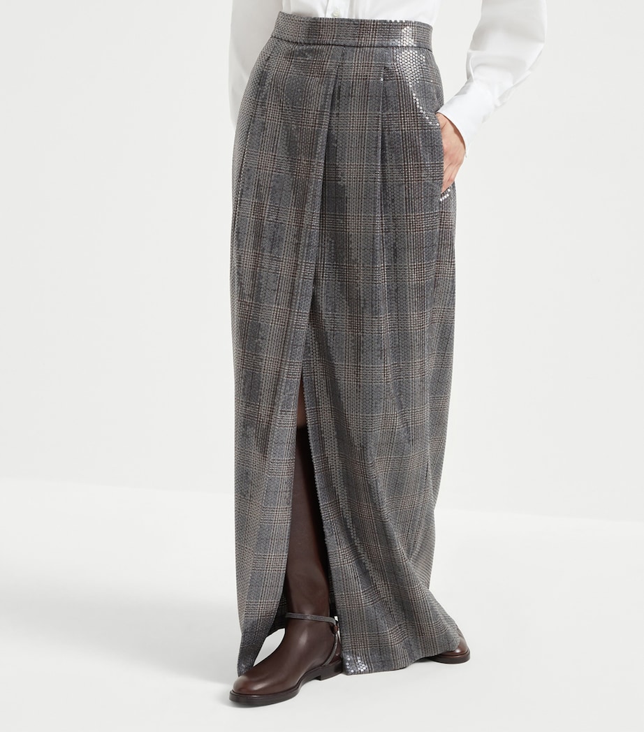 Sequinned Virgin Wool Skirt C001 Image 3