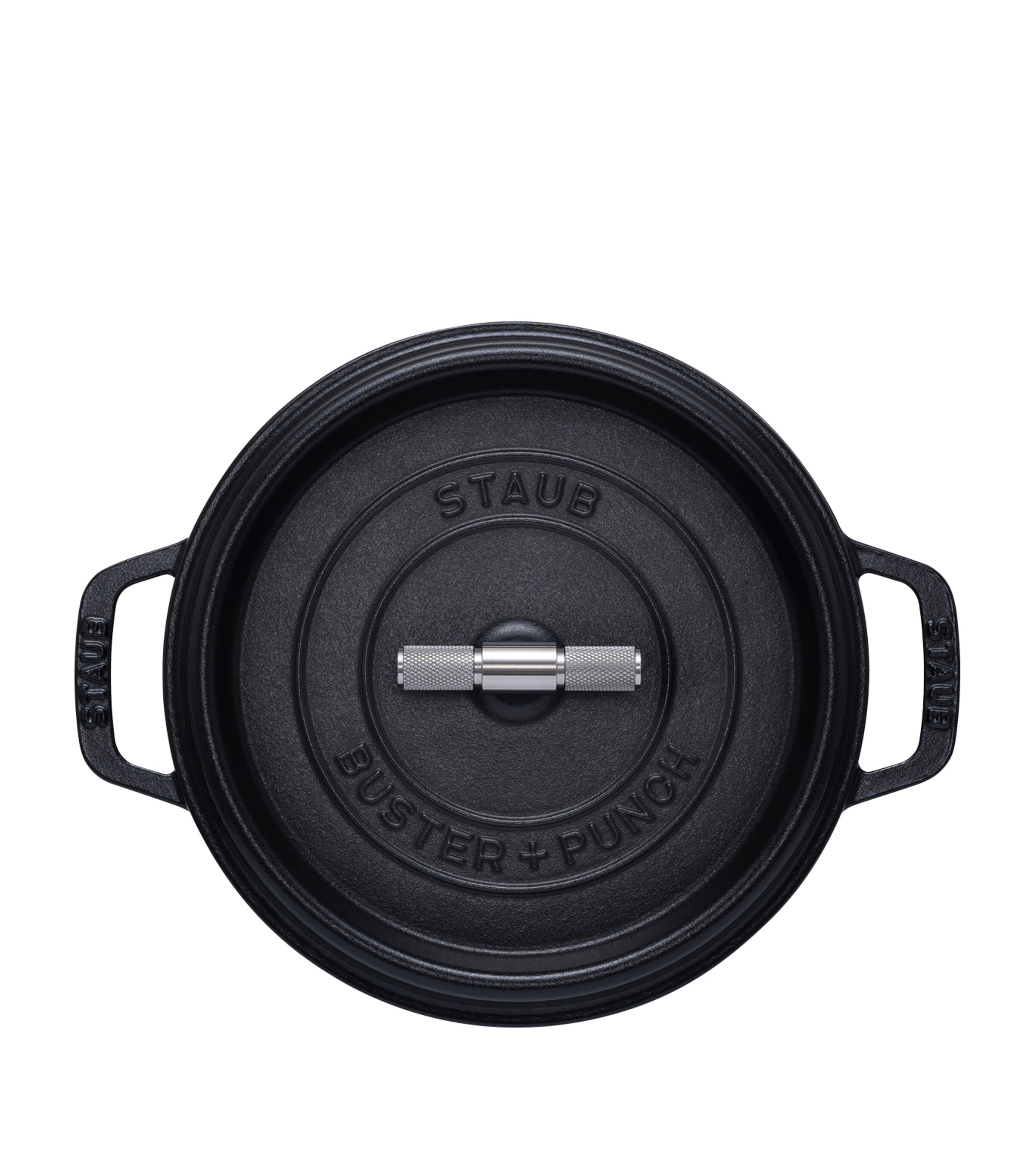 x Buster + Punch Cocotte with Steel Knob (24cm) BLACK Image 4