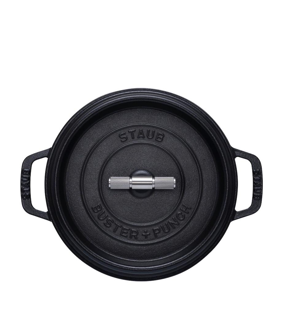 x Buster + Punch Cocotte with Steel Knob (24cm) BLACK Image 4