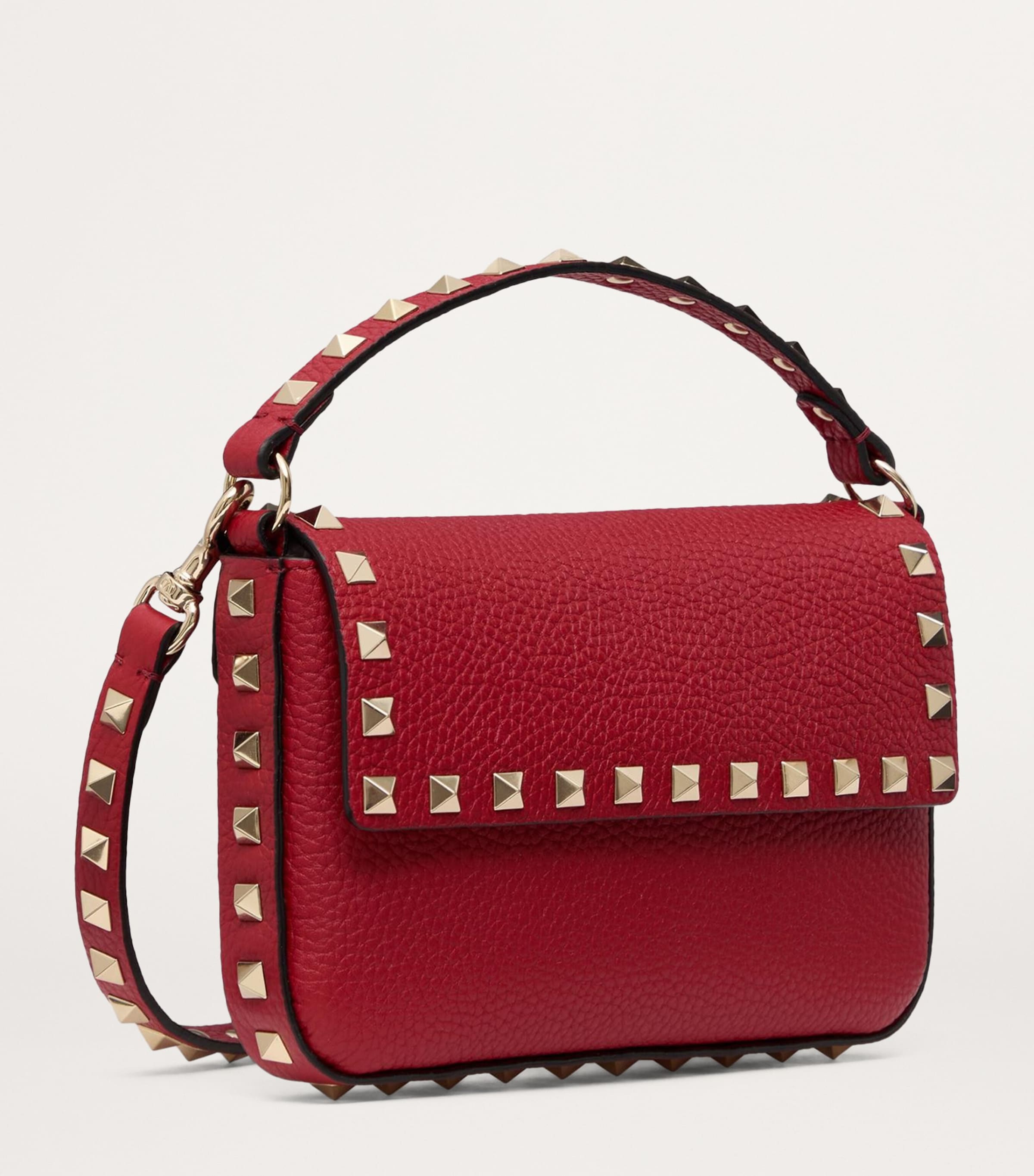 【関税&送料込】Valentino Garavani Rockstud Mini Bag In Grai Valentino Garavani Leather Rockstud Mini Bag | Harrods US