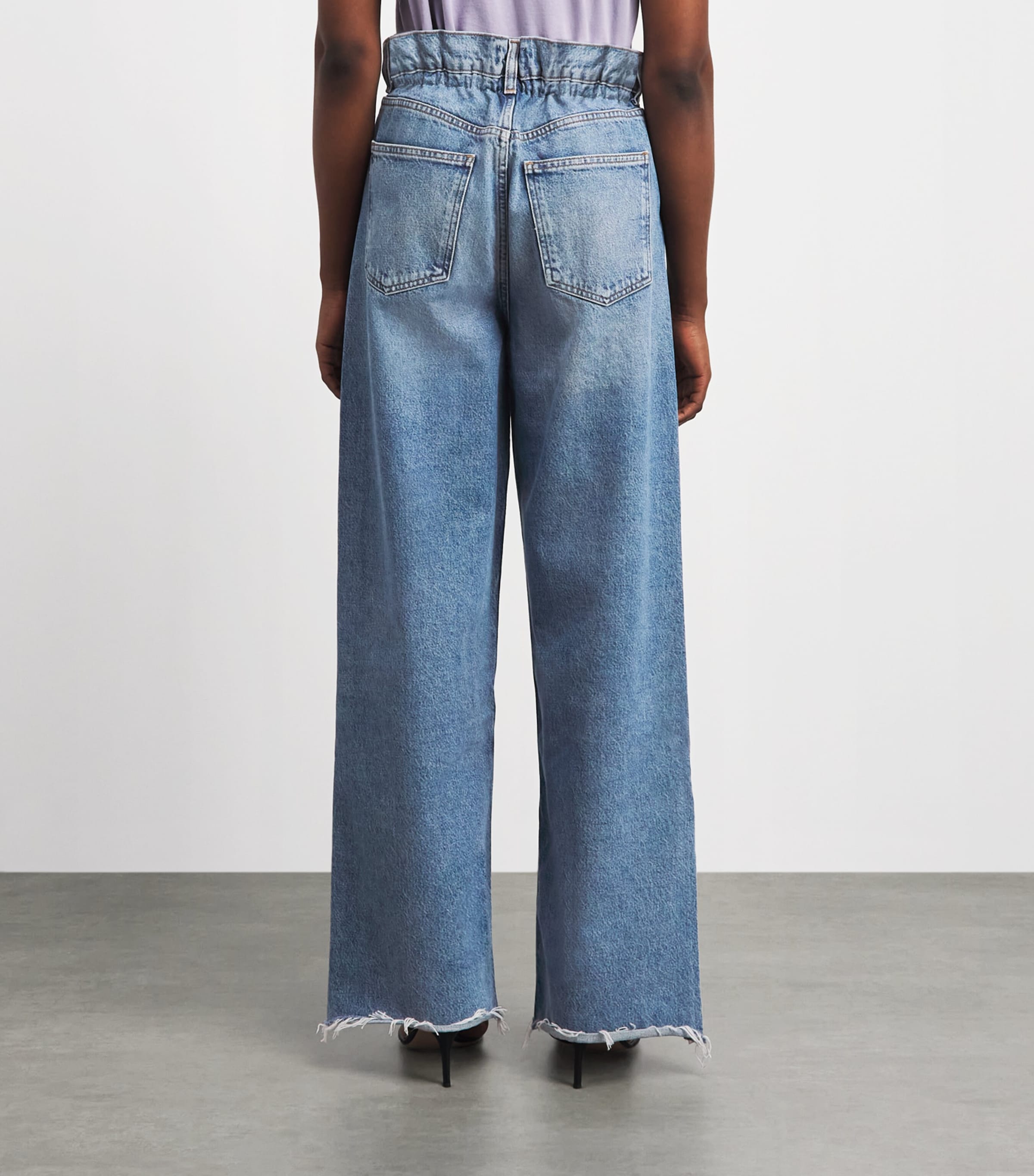 AGOLDE Womens Lyonne Wide-Leg Jeans Outbreak Image 5