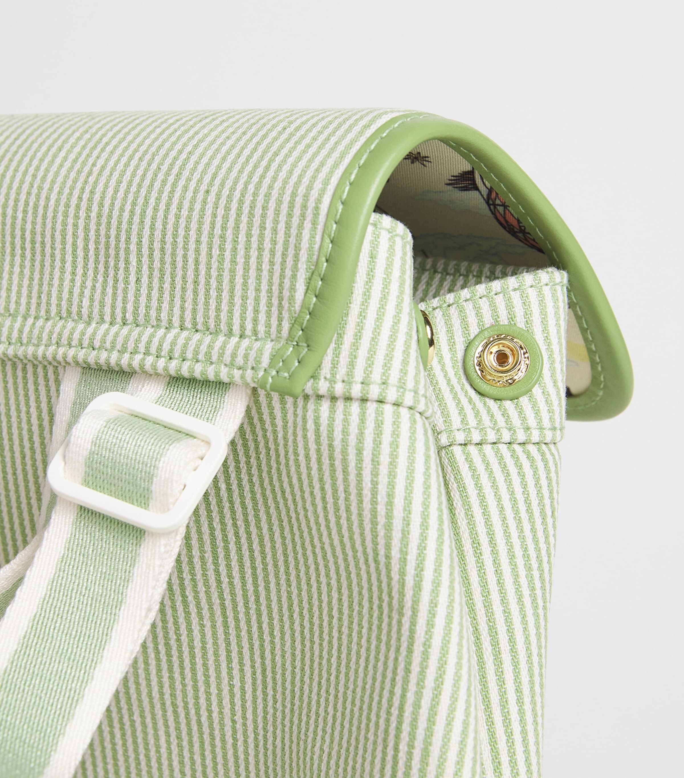 Harrods Embroidered Backpack Green Image 5