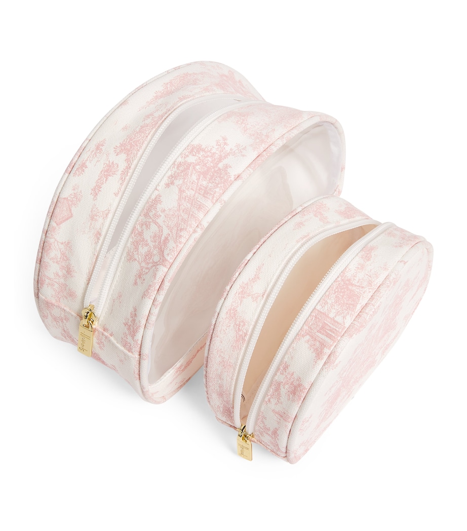 Toile Cosmetic Bag (Set of 2) PINK Image 3