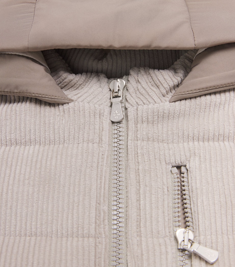Eleventy Kids Corduroy Hooded Gilet (2-16 Years) Grey Image 3