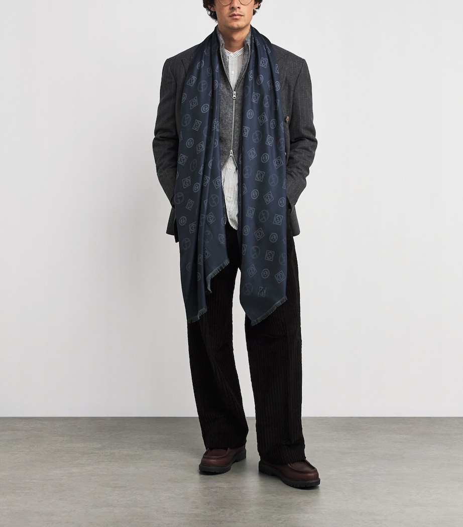 Silk Jacquard Stole Scarf FB161 Image 2