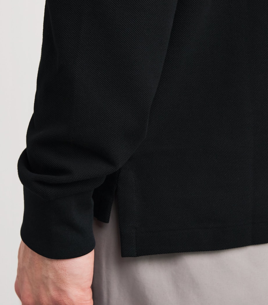 Polo Pony Long-Sleeved Polo Shirt POLO BLACK Image 6