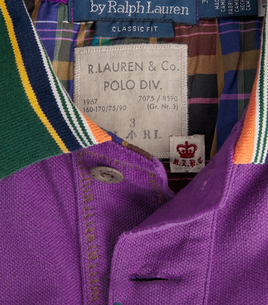 Polo Ralph Lauren Mens Cotton Crest Polo Shirt Paloma Purple Image 6