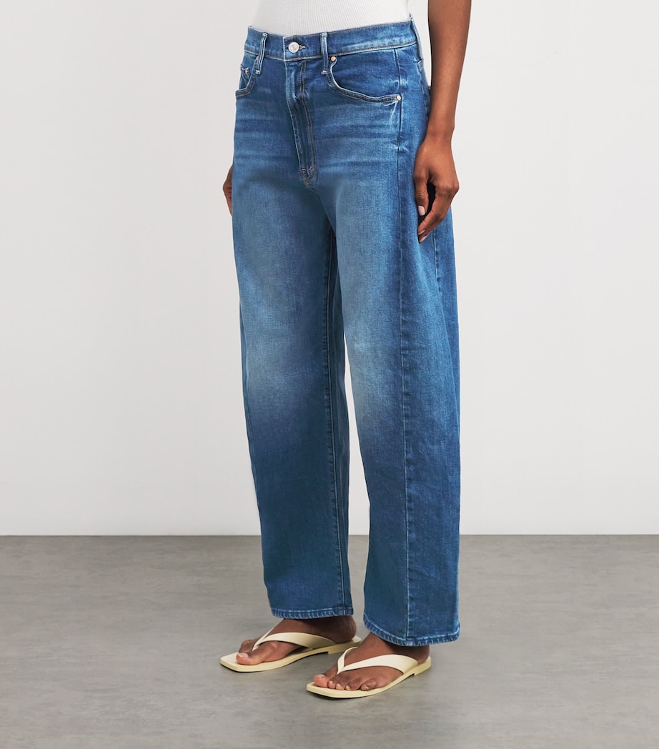MOTHER Womens The Full Pipe Flood Barrel Jeans It's A Small World Image 3
