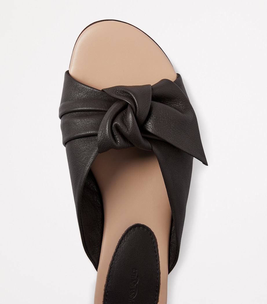 Leather Nave Slides BROWN Image 2