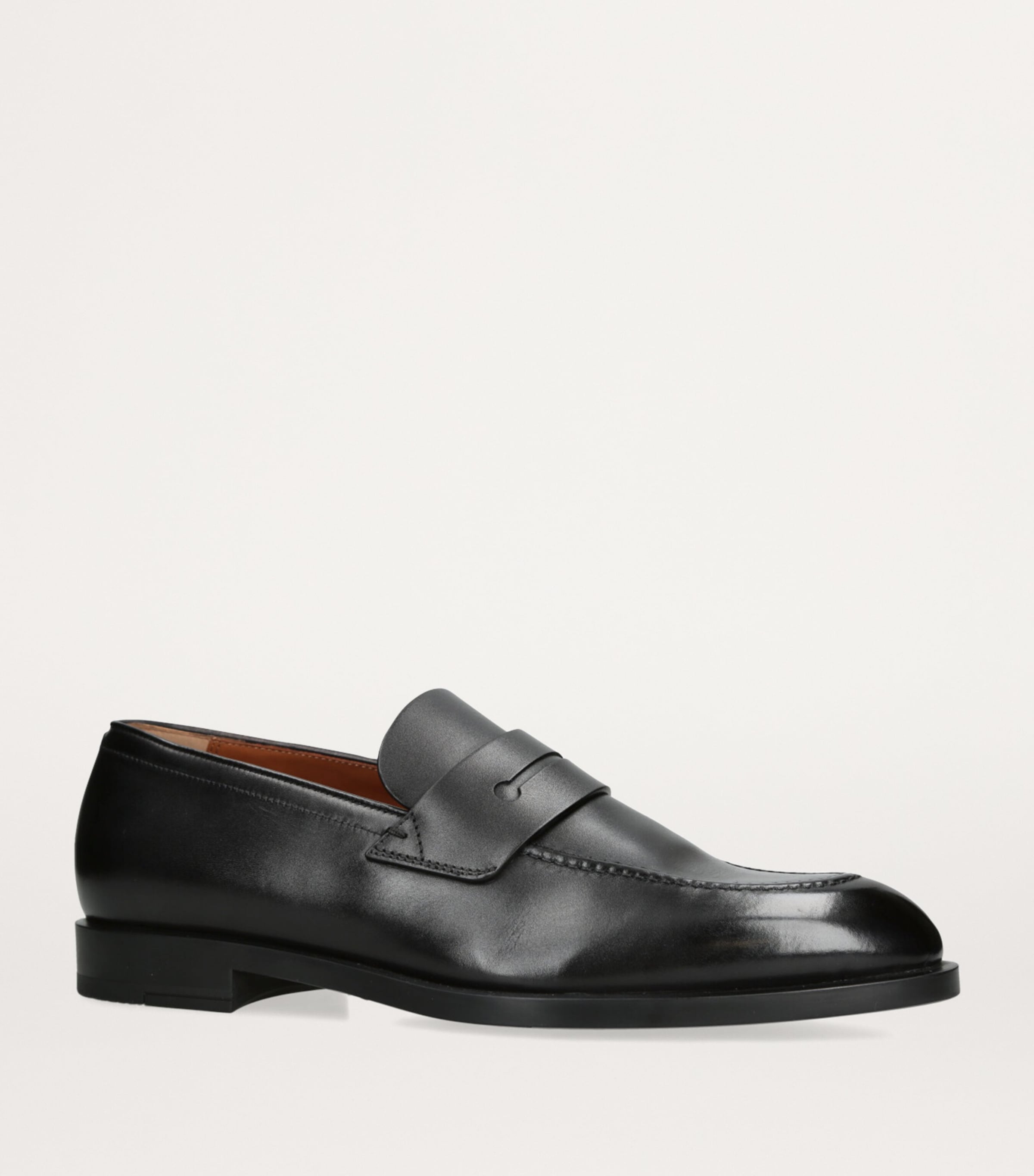 Zegna Black Leather L'Asola Loafers | Harrods US