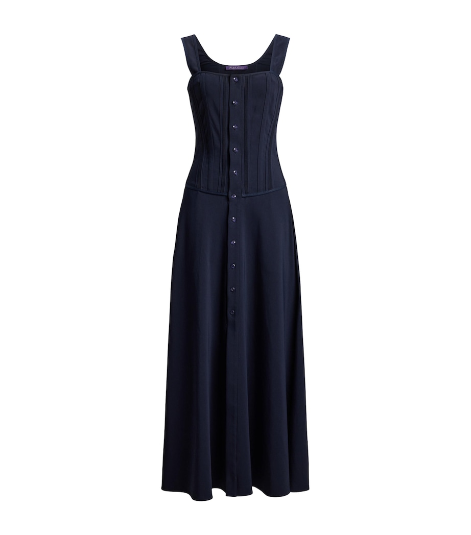 Ralph Lauren Collection Womens Sophee A-Line Midi Dress Navy Image 1