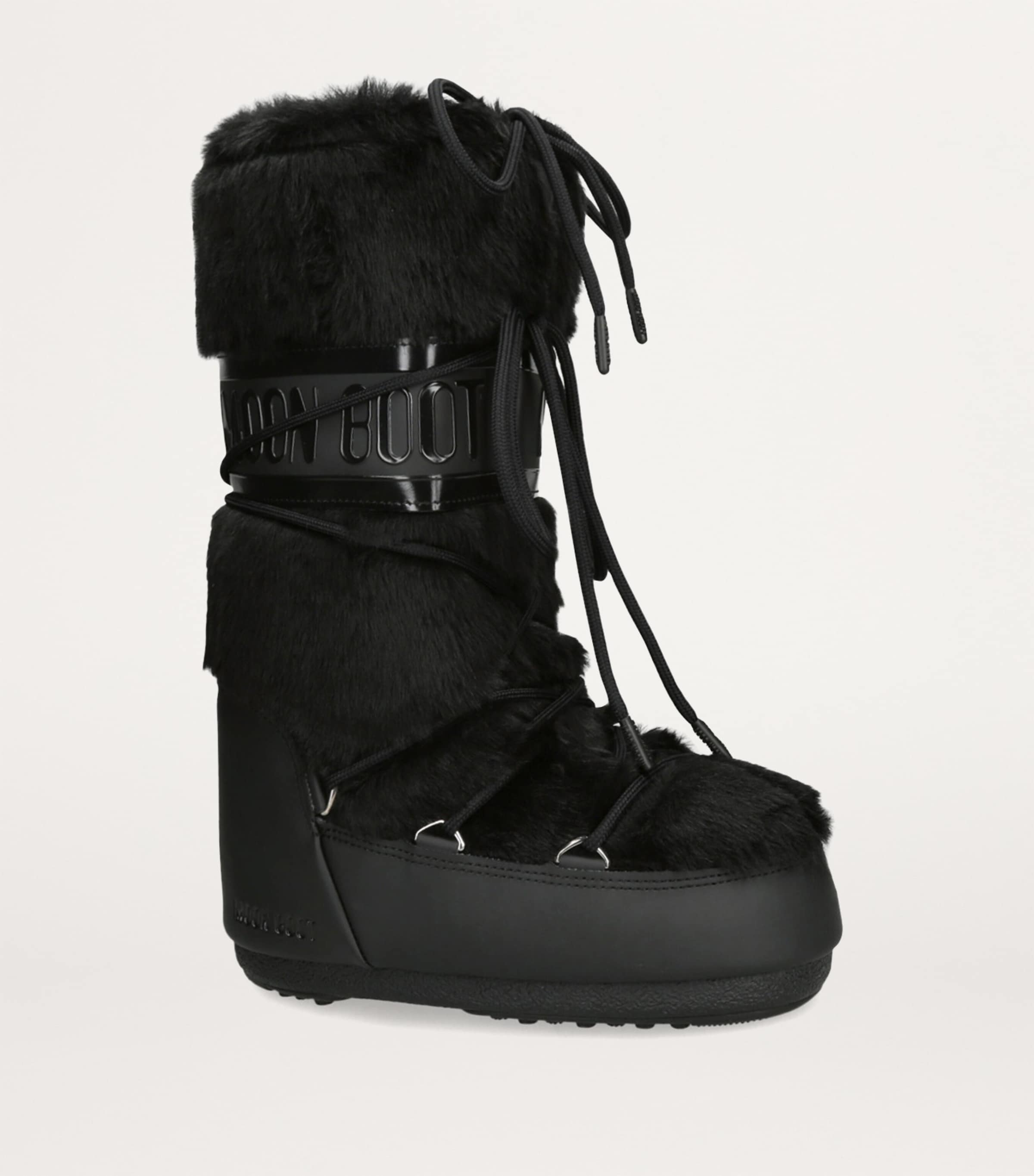 Icon Faux-Fur Boots BLACK Image 5