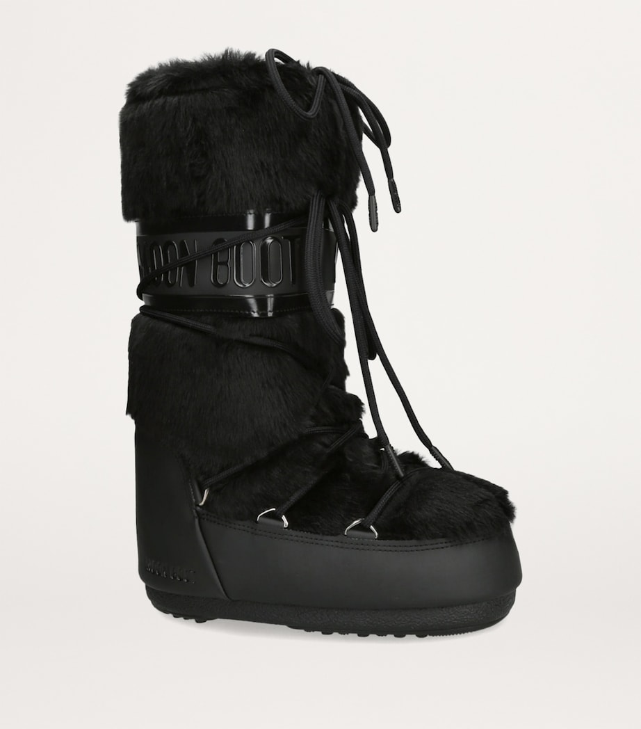 Icon Faux-Fur Boots BLACK Image 5