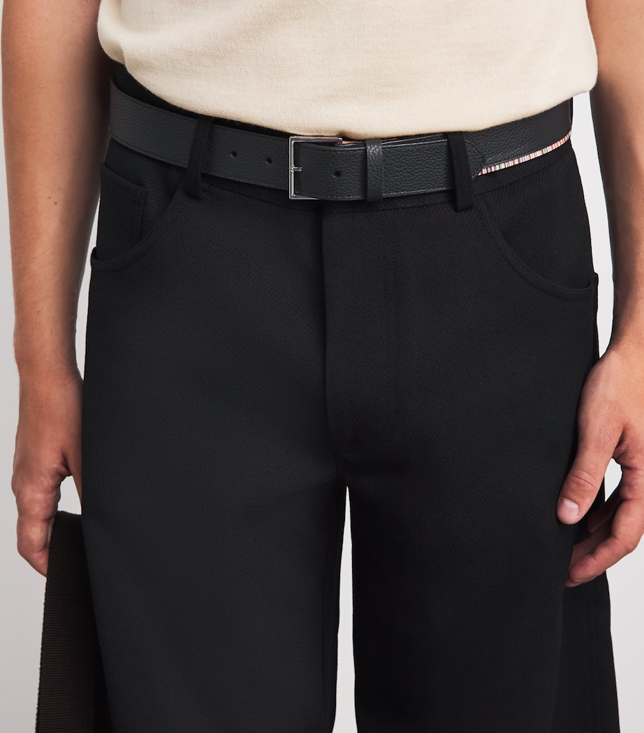 Paul Smith Leather Signature Stripe Edge Belt Image 2