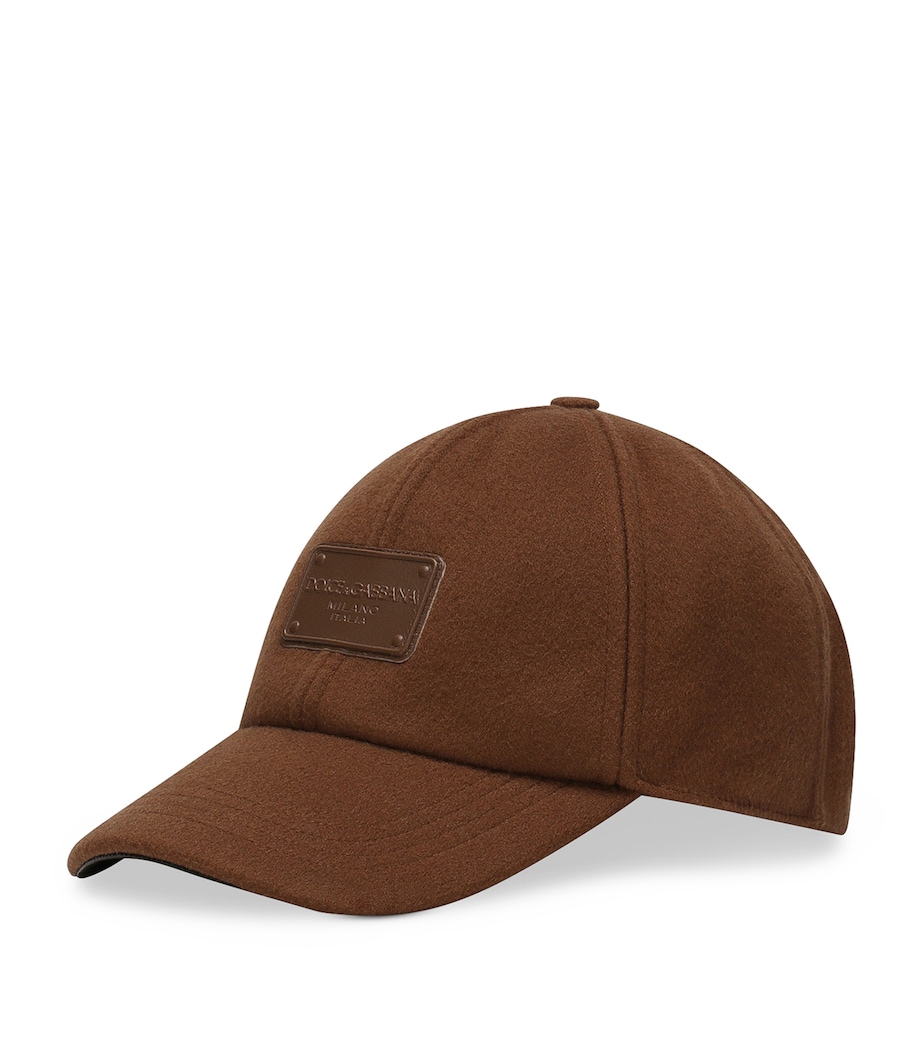 Virgin Wool-Blend Logo Baseball Cap M0280-DARK BROWN 2 Image 1