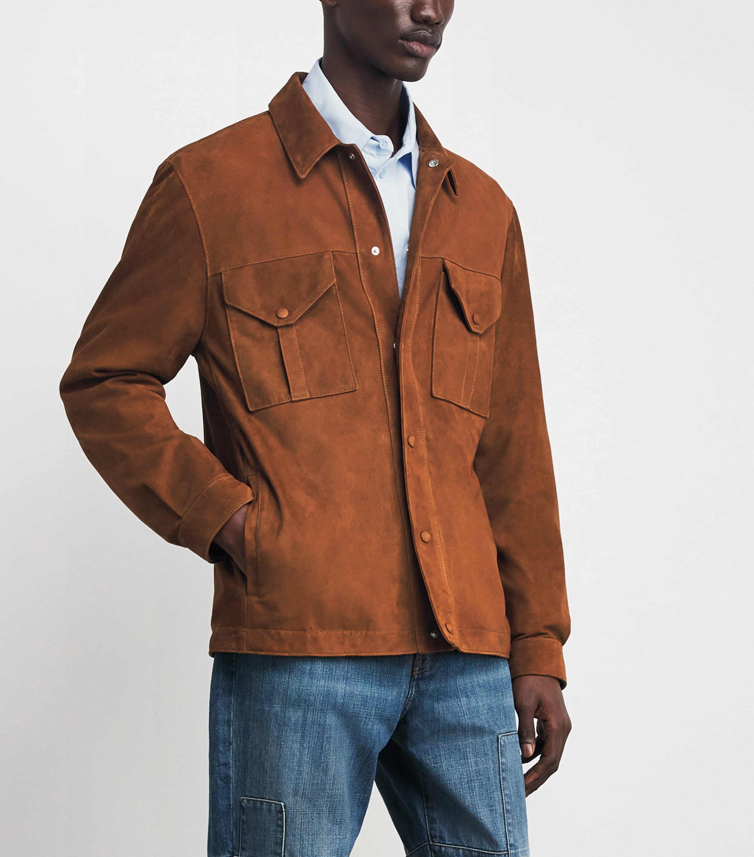 Valstar Mens Suede Blackey Overshirt Image 3