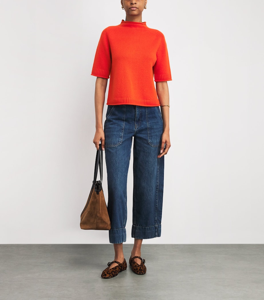 Cashmere Sweater VIVID ORANGE Image 2