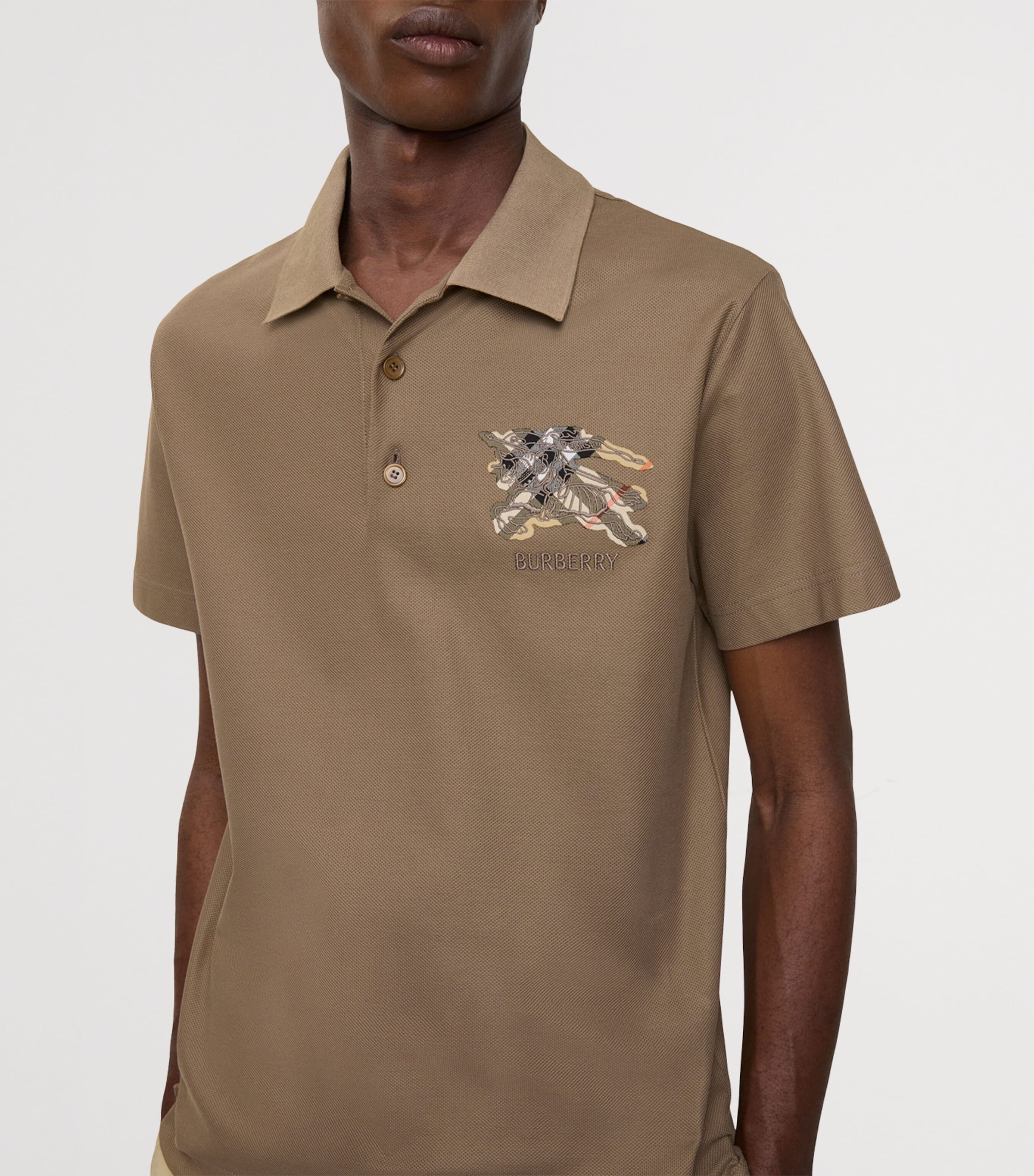 Cotton Check-EKD Polo Shirt CLAY BROWN Image 3