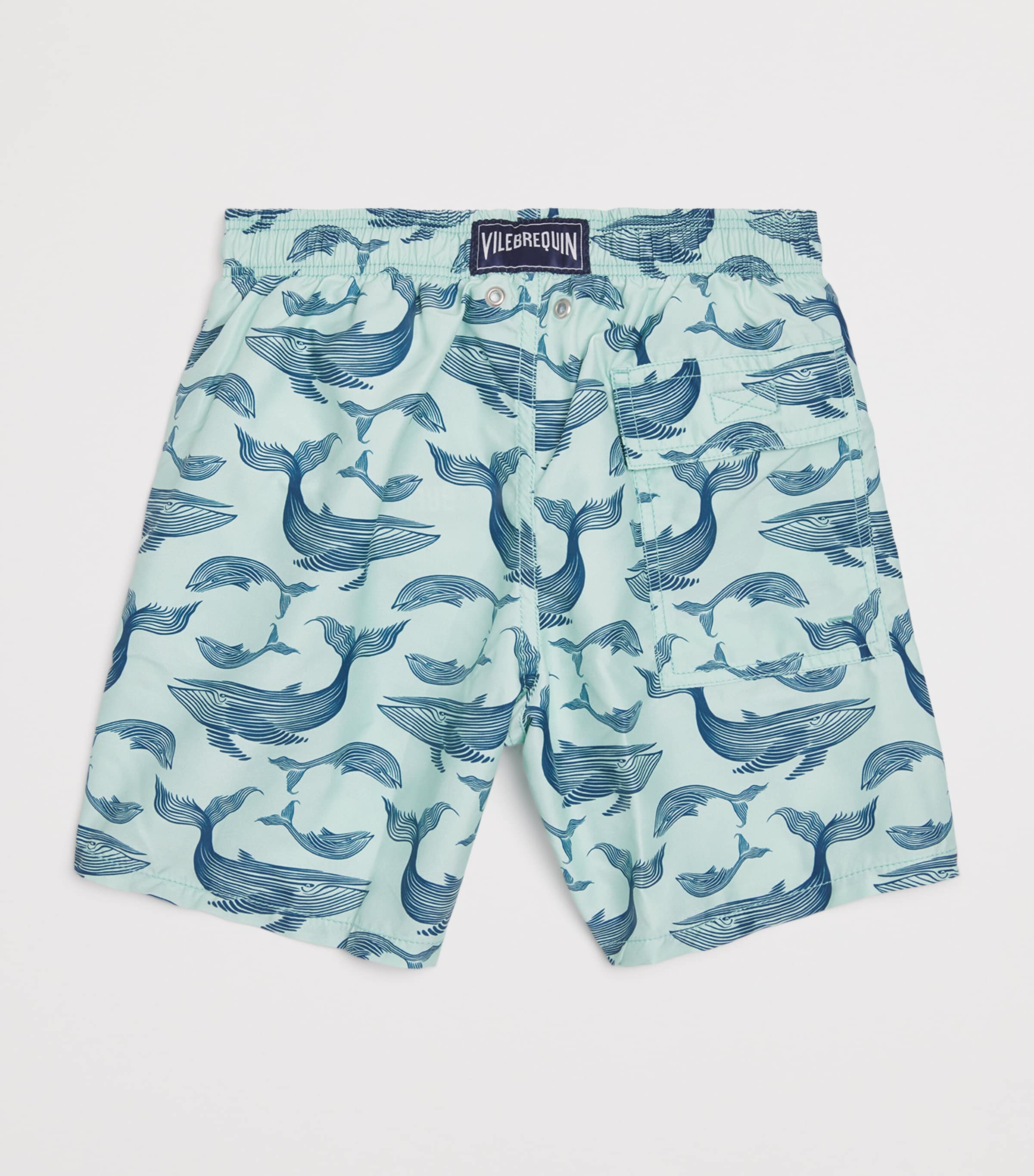 Whales Print Swim Shorts (2-14 Years) 344CELADON Image 2