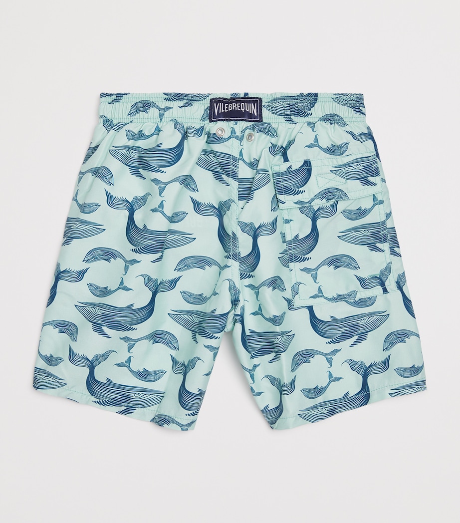 Whales Print Swim Shorts (2-14 Years) 344CELADON Image 2