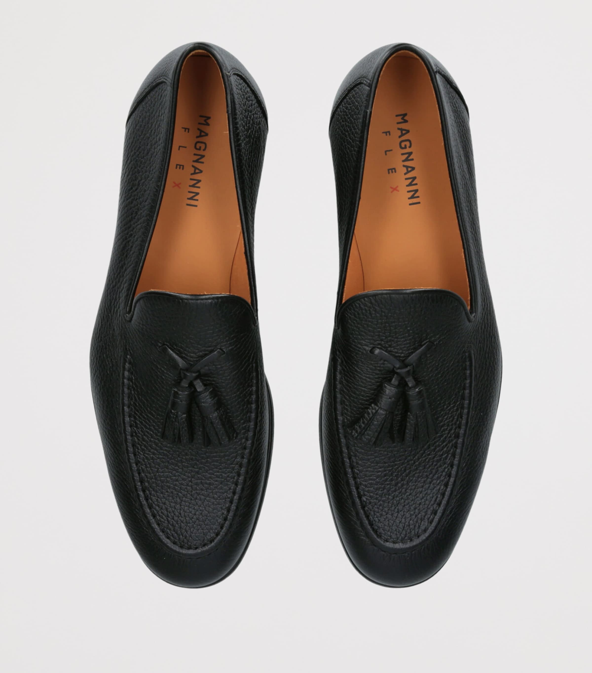Leather Seneca Tassel Loafers BLACK Image 4