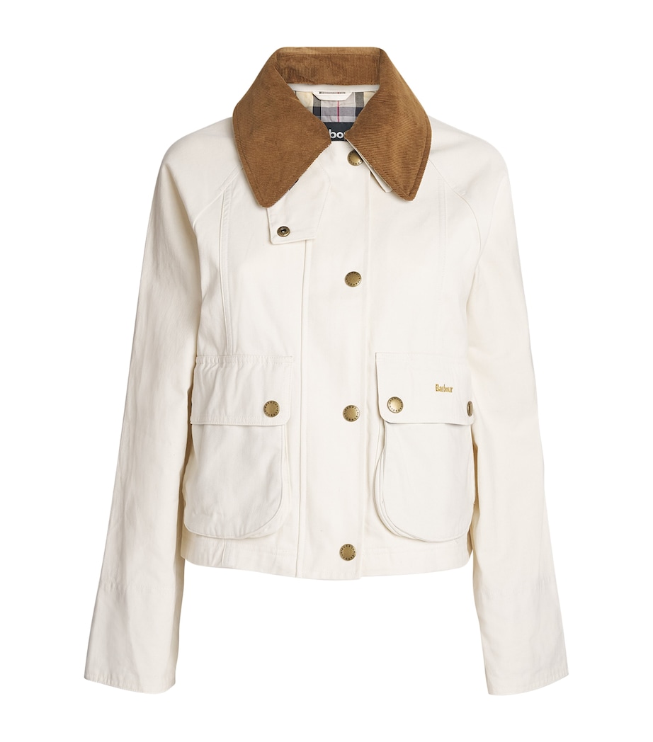 Cotton Cropped Beadnell Casual Jacket LIGHT PEARL/DRESS/BE Image 1