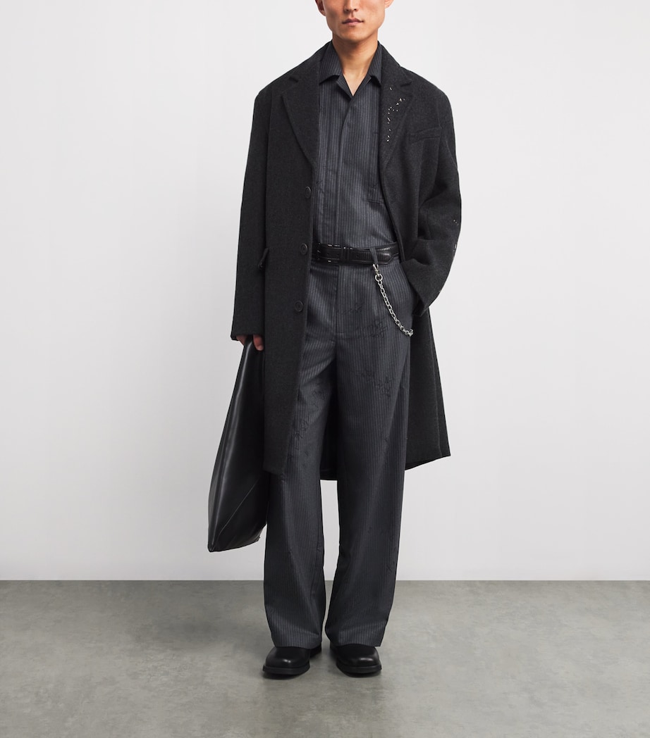 Wool-Blend Pinstripe Trousers COAL PINSTRIPE Image 2