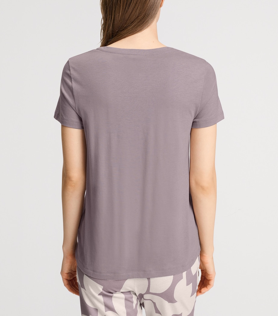 Hanro Womens Sleep & Lounge T-Shirt Stormy Rose Image 5