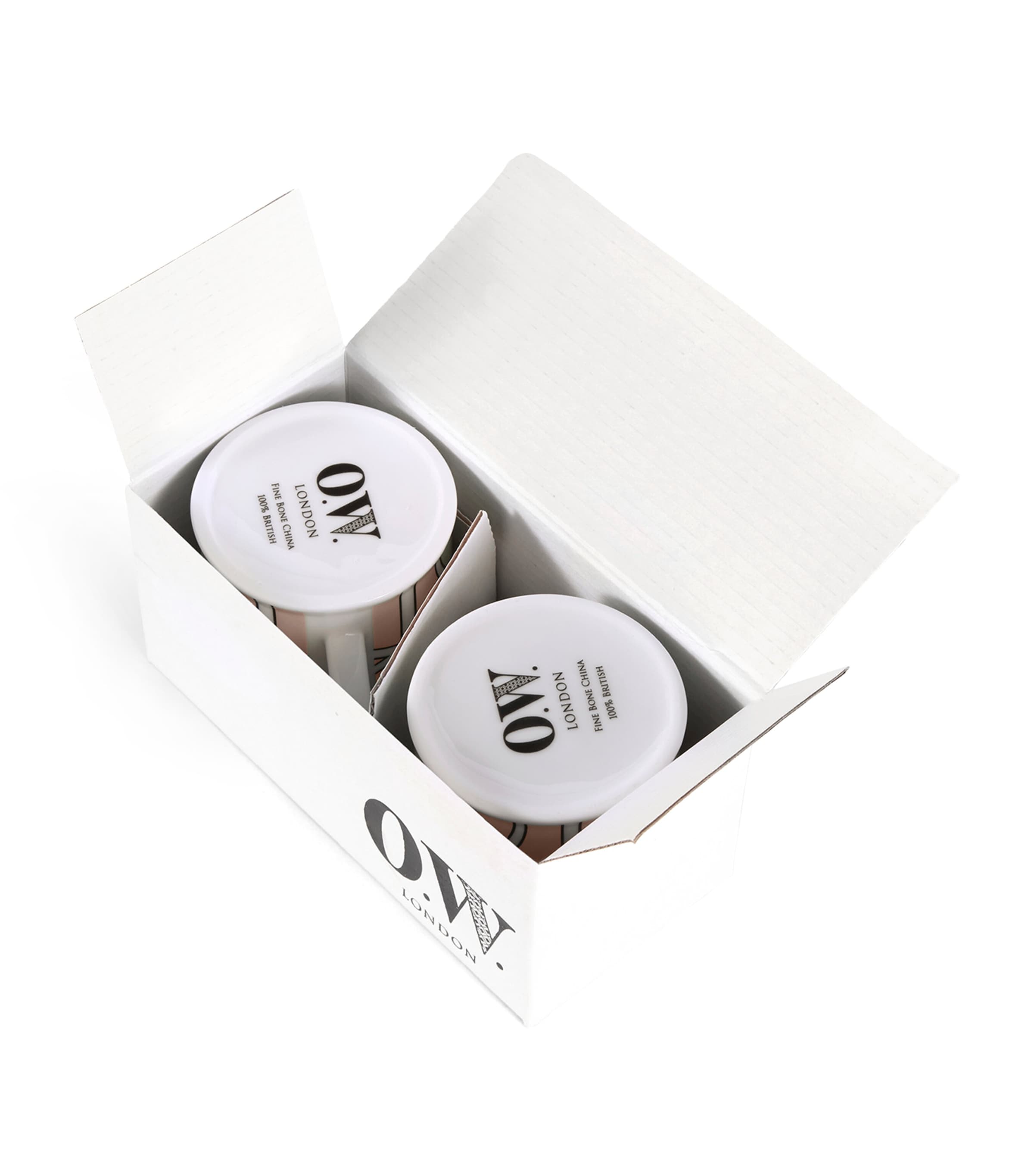 Set of 2 Loop Espresso Cups BLUSH/WHITE Image 3