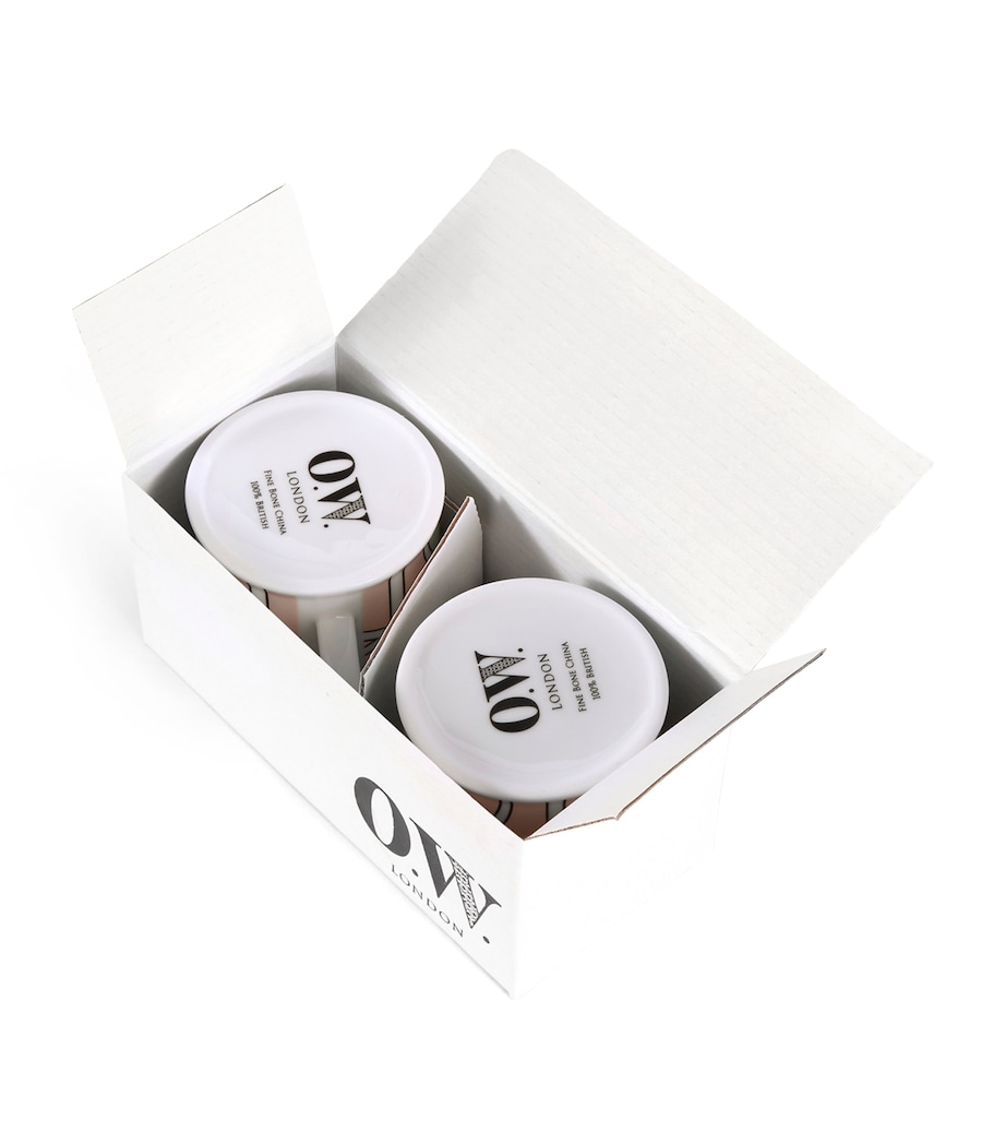 Set of 2 Loop Espresso Cups BLUSH/WHITE Image 3