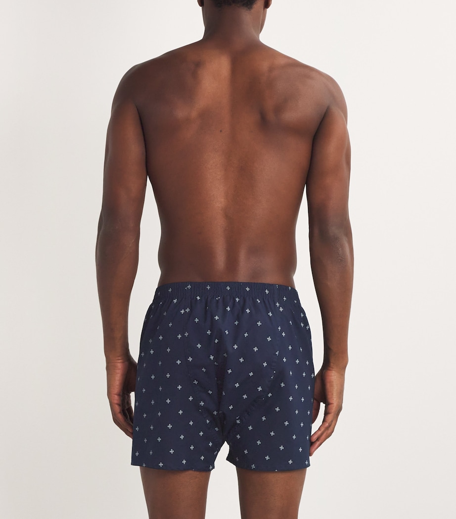 Derek Rose Mens Cotton Nelson Boxers Navy Image 3